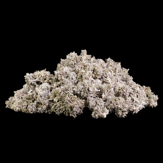 cannabis buds on a black background