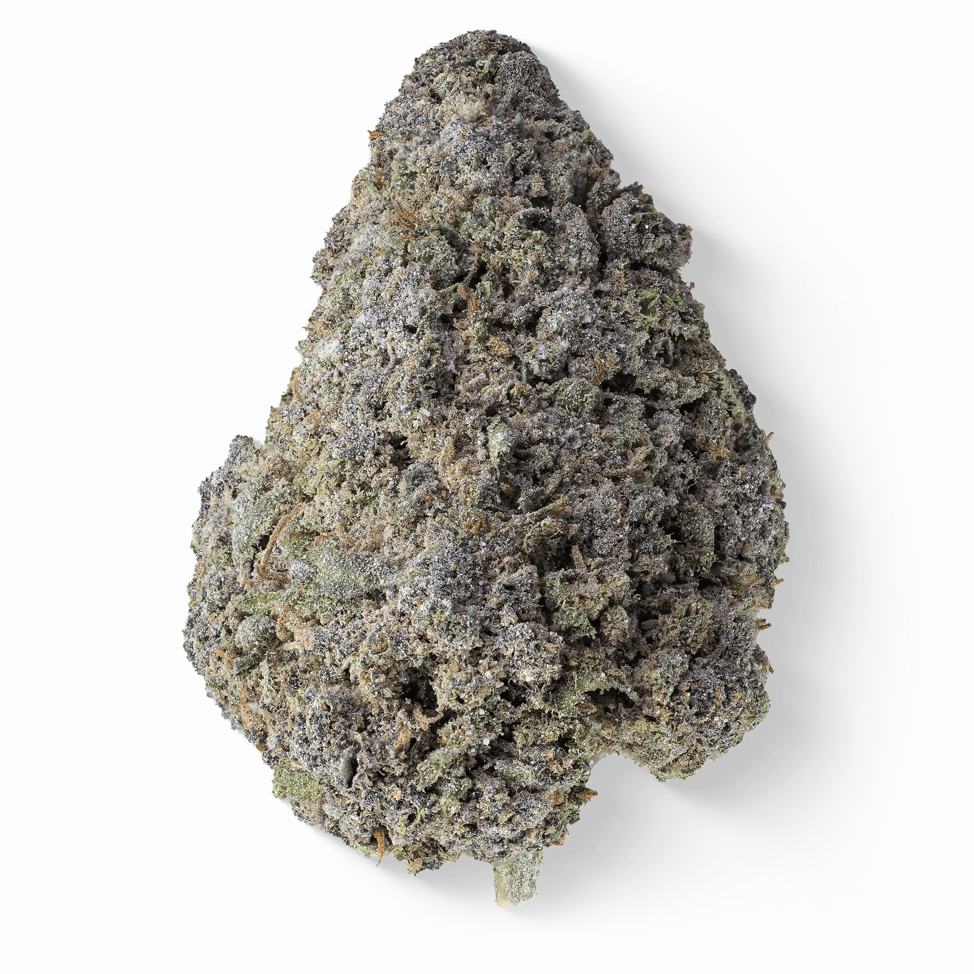 Clump of cannabis on a white background